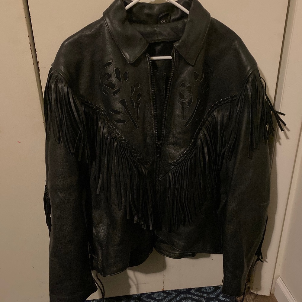 Leather coat